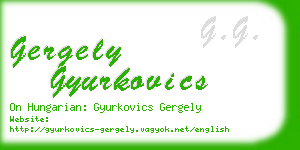 gergely gyurkovics business card
